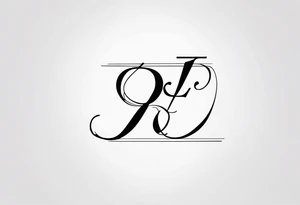 J and R linked initials tattoo idea