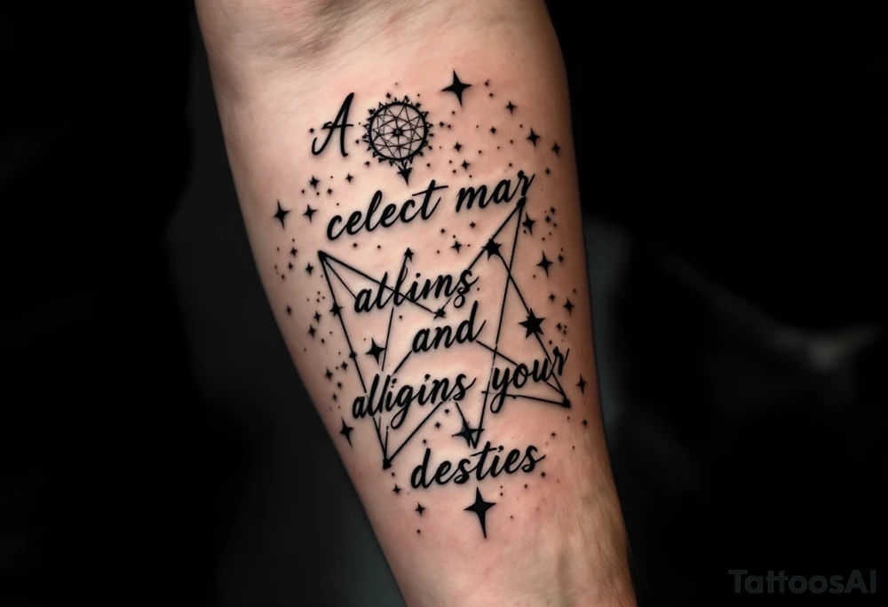 A split celestial star map in black and white across man and woman forearms aligns your destinies. tattoo idea
