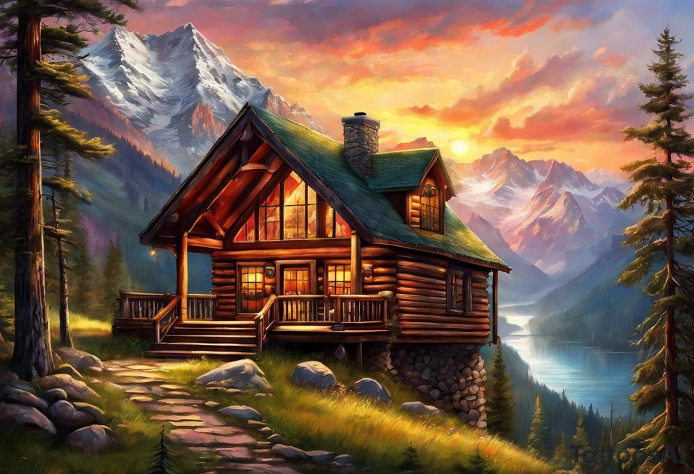 Cabin tattoo idea