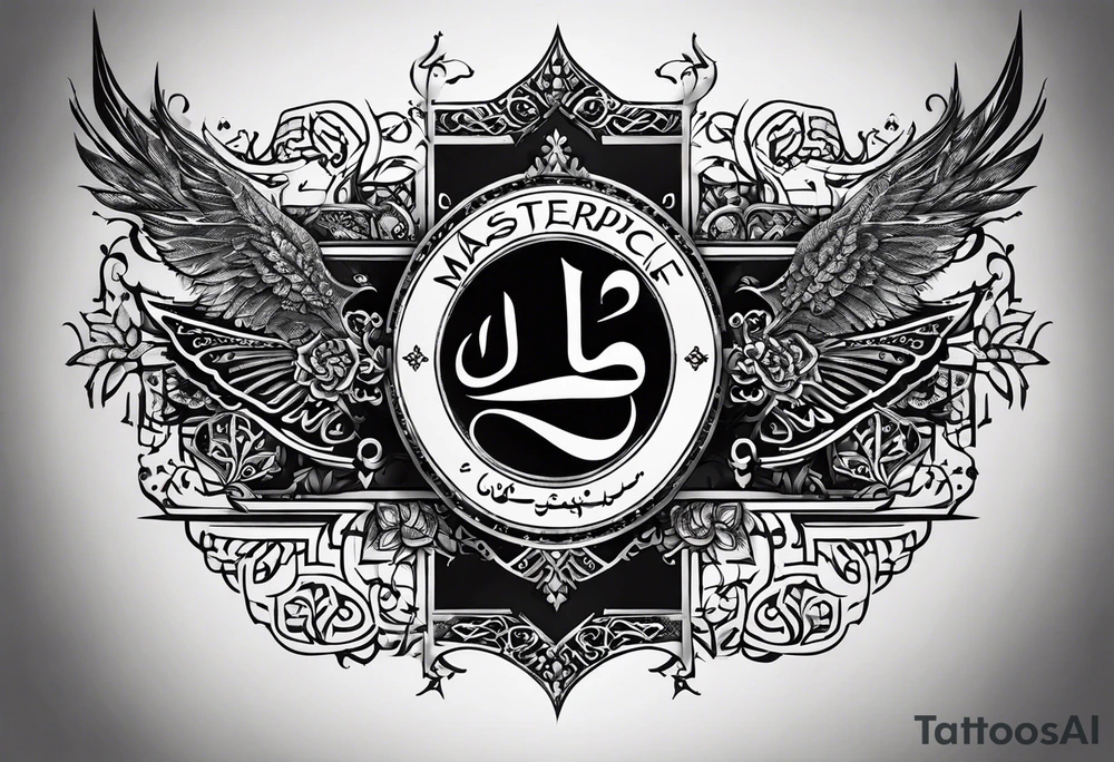 I want a chest tattoo with this writing in arabic, رحيم وكريم tattoo idea
