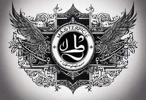 I want a chest tattoo with this writing in arabic, رحيم وكريم tattoo idea