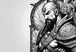 god war theme full sleeve tattoo tattoo idea