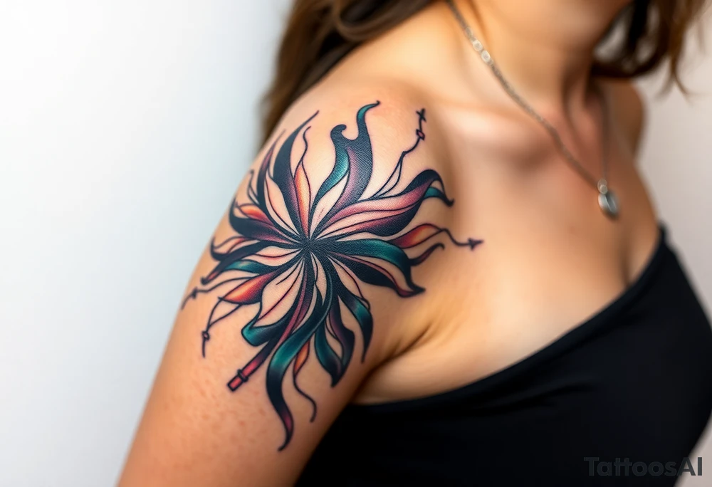 A tatuagem deve expressar força, liberdade e conexão com a multiplicidade da vida, incorporando elementos abstratos e fluidos, com linhas que sugiram movimento e transformação contínua. Evite clichês e busque um design original e significativo. tattoo idea