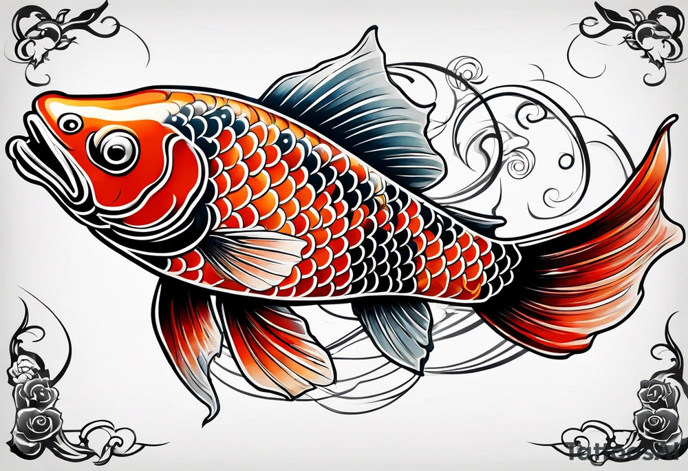 Koi fish tattoo idea