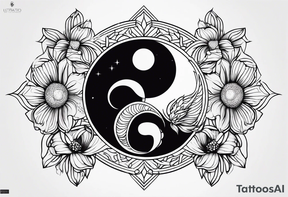 Yin yang Scorpio leo tattoo idea