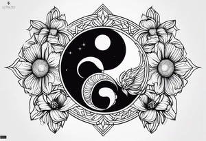 Yin yang Scorpio leo tattoo idea