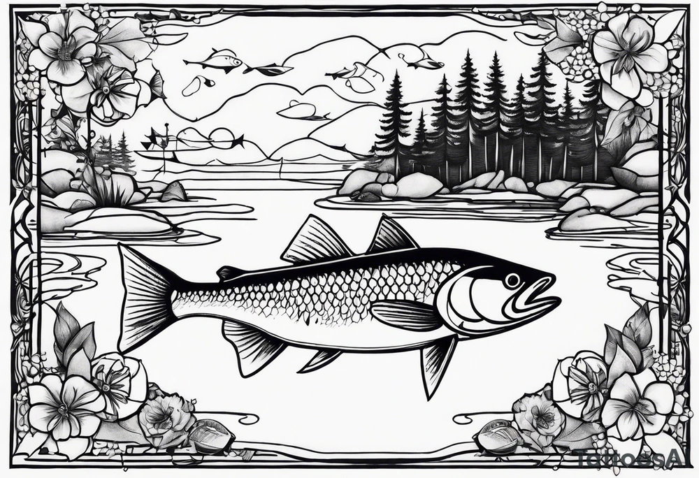 fishing trip tattoo idea