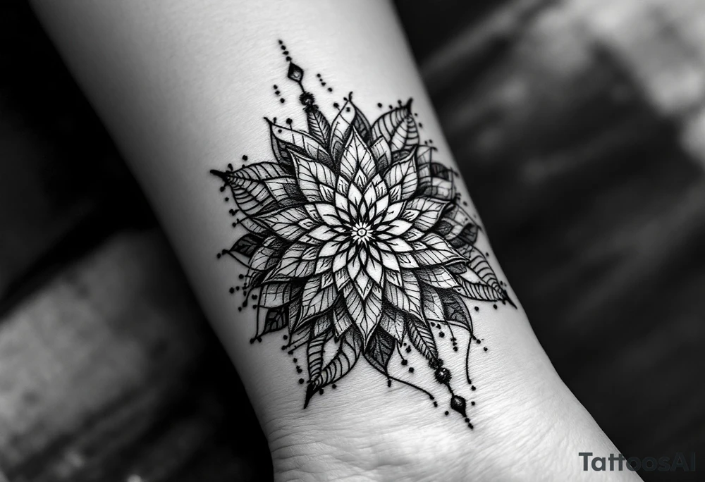 sacred flower of life tattoo idea