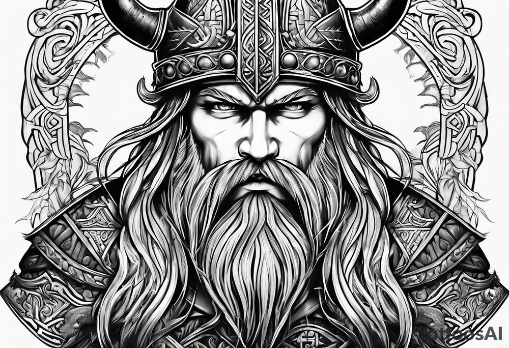 northern viking style tattoo idea