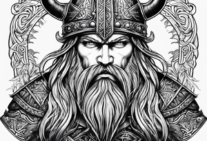 northern viking style tattoo idea