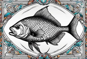 ocean, géométric, animal tattoo idea