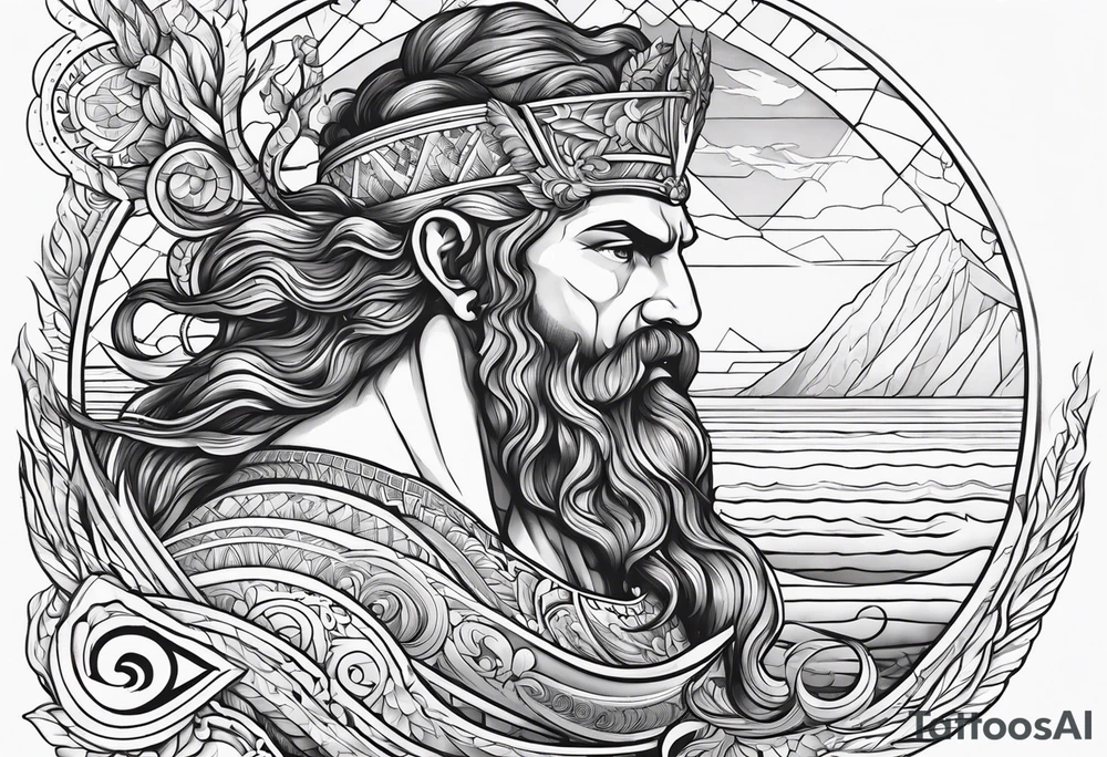 New Zealand, Greek god of the sea tattoo idea