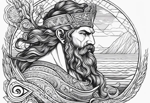 New Zealand, Greek god of the sea tattoo idea