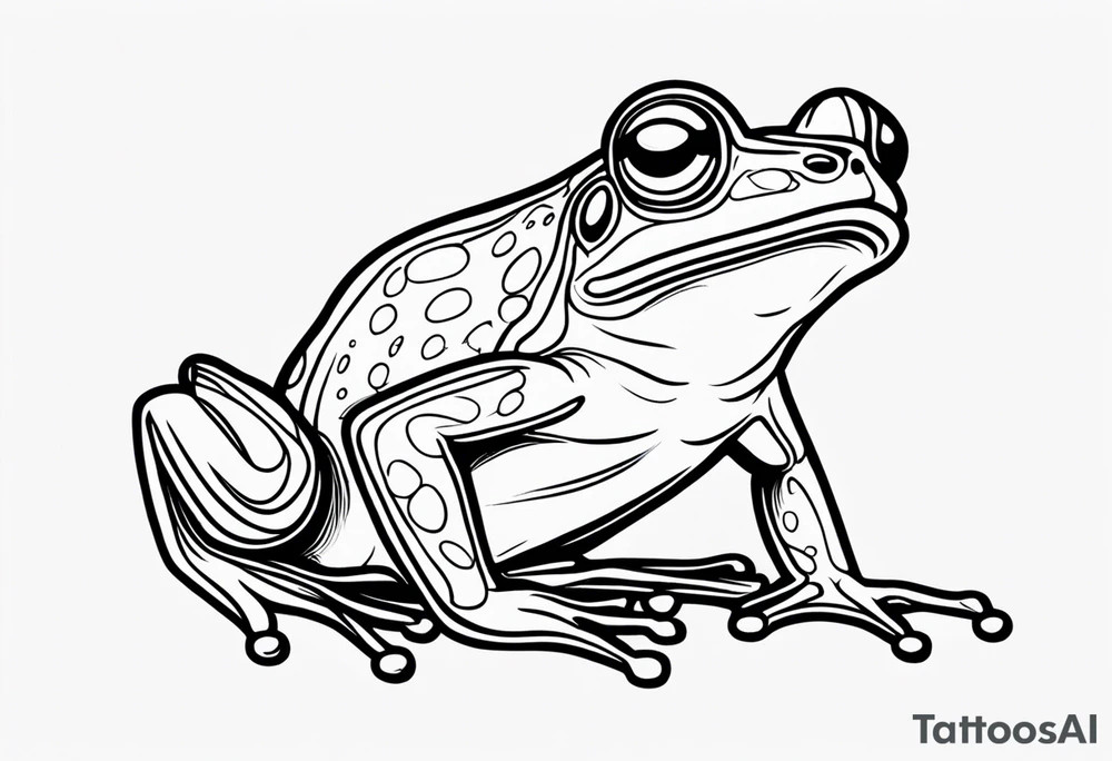a psychedelic frog tattoo idea