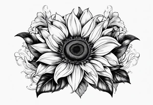 Sunflower sleeve tattoo idea