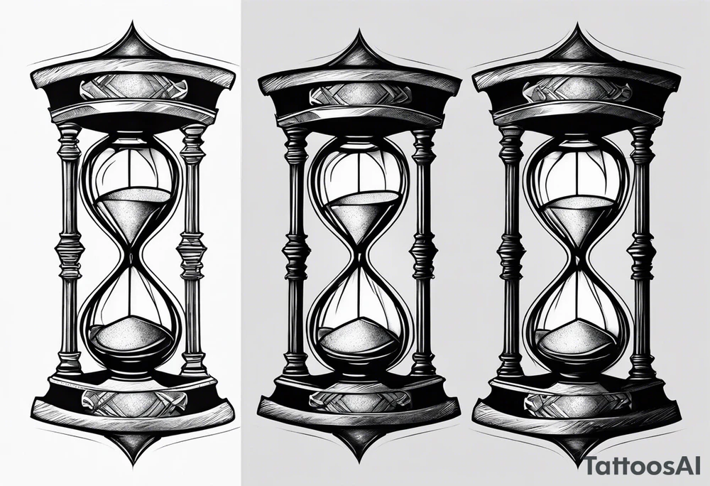 Shattering hourglass tattoo idea