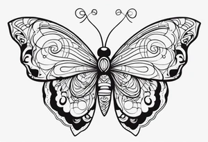 A butterfly mixed with brain tattoo idea