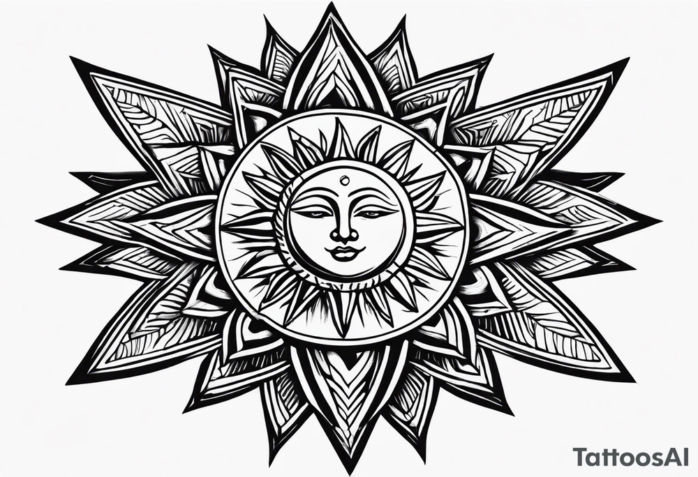 Extremly basic sun basic sun tattoo idea