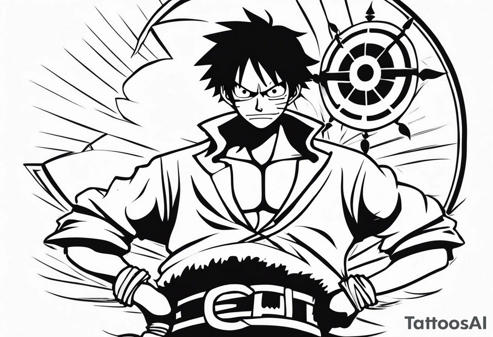 Luffy from one piece arm sleeve tattoo tattoo idea