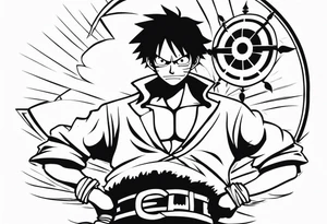 Luffy from one piece arm sleeve tattoo tattoo idea