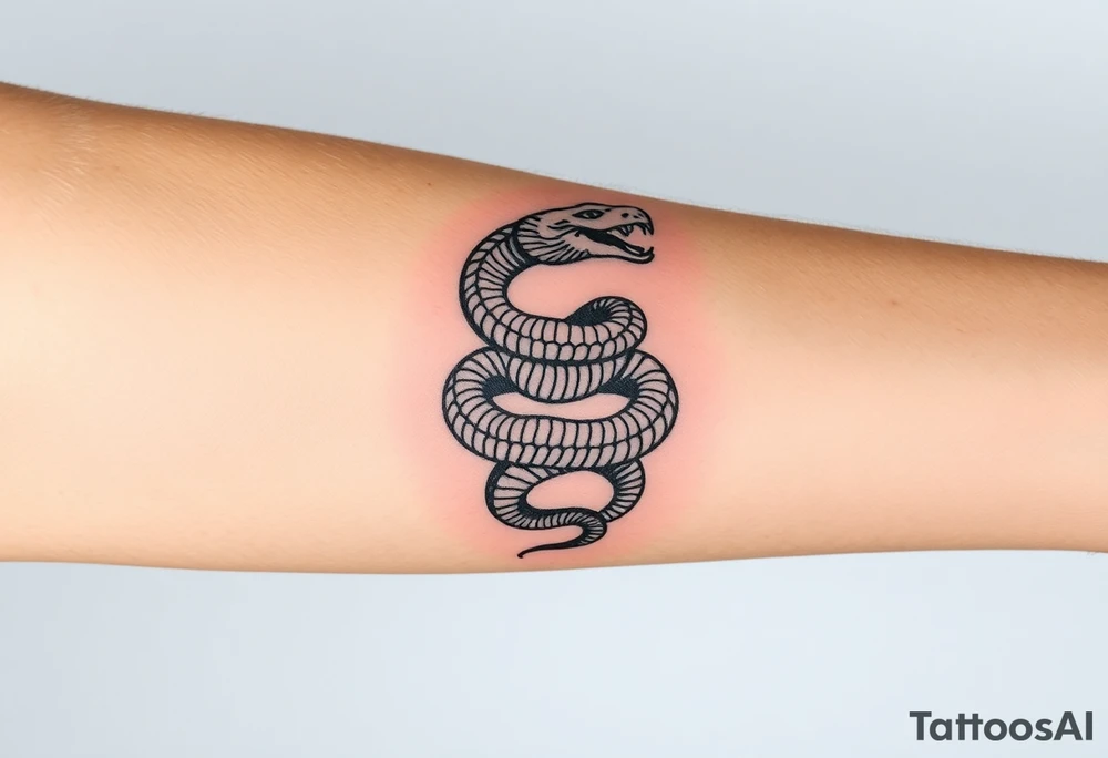 mystical snake wrapped around tattoo idea