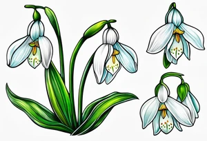 snowdrop flower tattoo idea