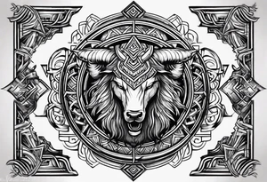 Valhalla symbol straight line tattoo idea
