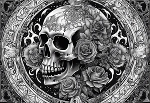 death and beauty, Eldridge horror, astrology scene tattoo idea
