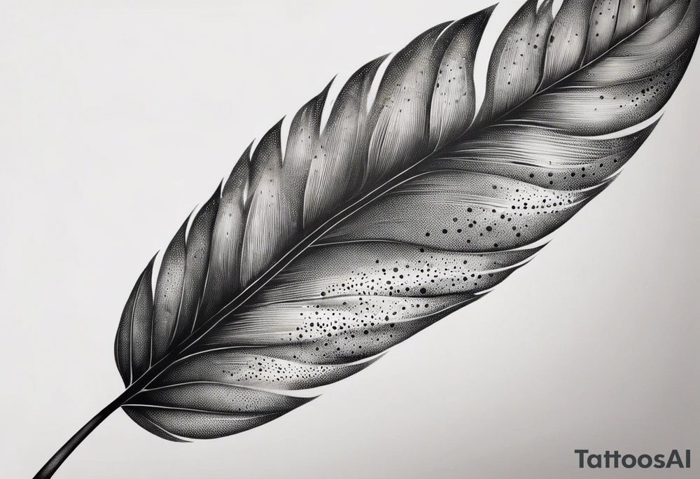 leaves that look like feathers tattoo idea