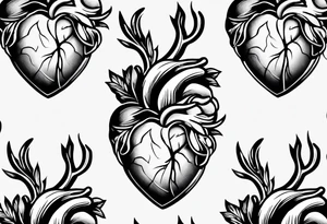 anatomical heart tattoo idea