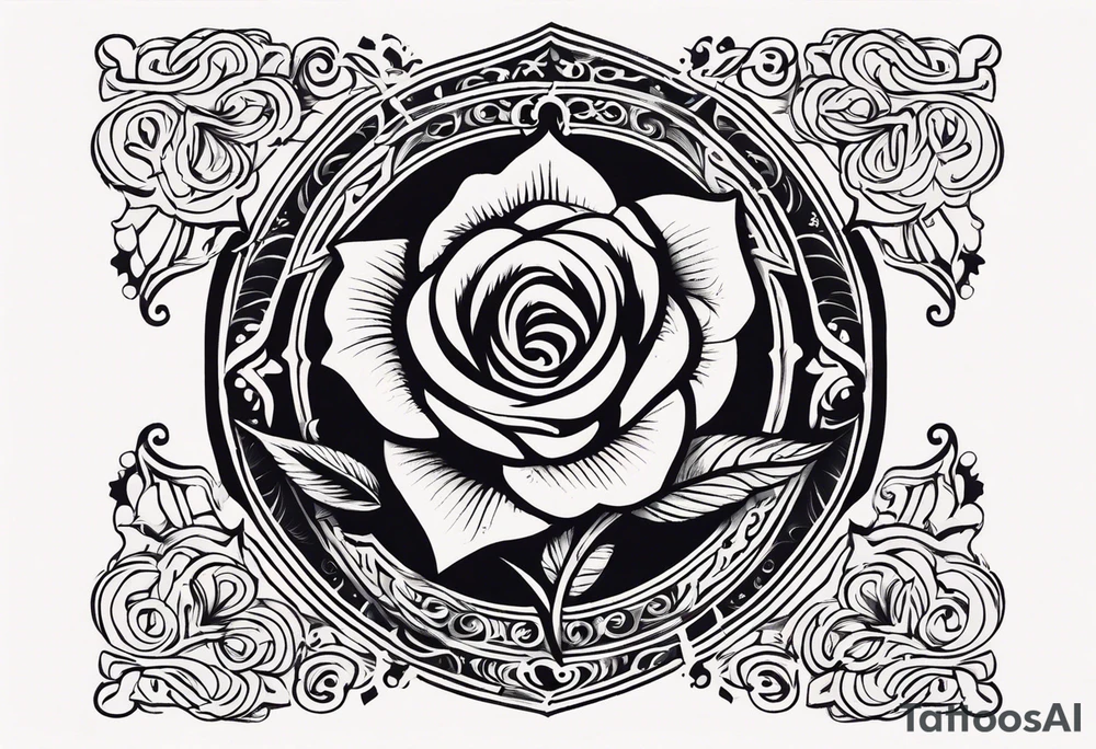 Anika Rose in vintage typography lettering tattoo idea