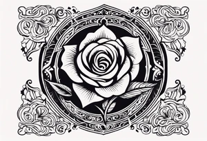Anika Rose in vintage typography lettering tattoo idea