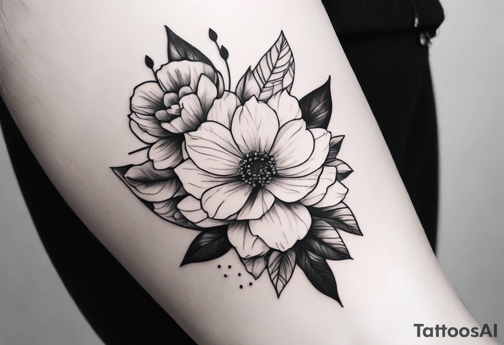 Tattoo on hand of a beautiful girl. Realistic image tattoo idea