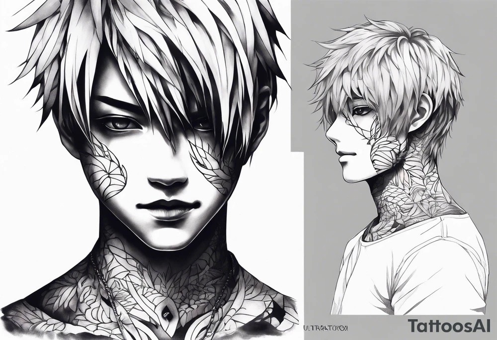 kaneki, tokyo ghoul, sleeve tattoo idea tattoo idea