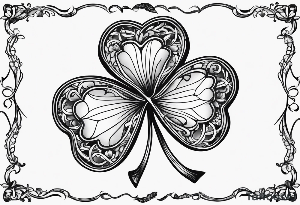 one single three leaf clover on a vine tattoo idea one single three leaf clover on a vine tattoo idea