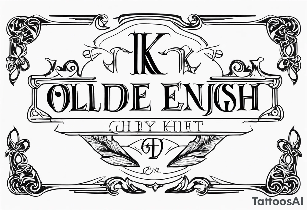 Olde English Lettering KDK tattoo idea