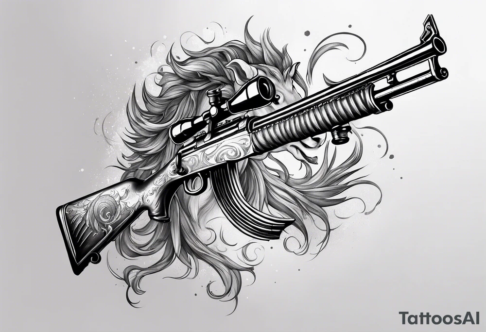 capricorn with a shotgun tattoo idea