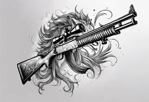 capricorn with a shotgun tattoo idea