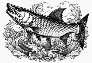 fishing in heaven tattoo idea