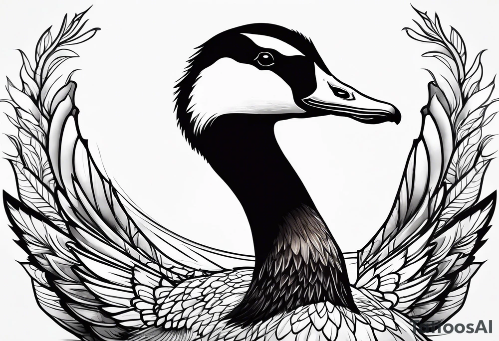 angry canadian goose tattoo idea