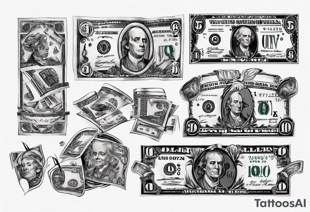 dollar bills tattoo idea
