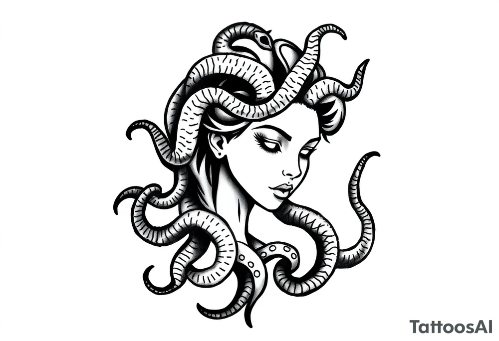 Small Medusa tattoo idea
