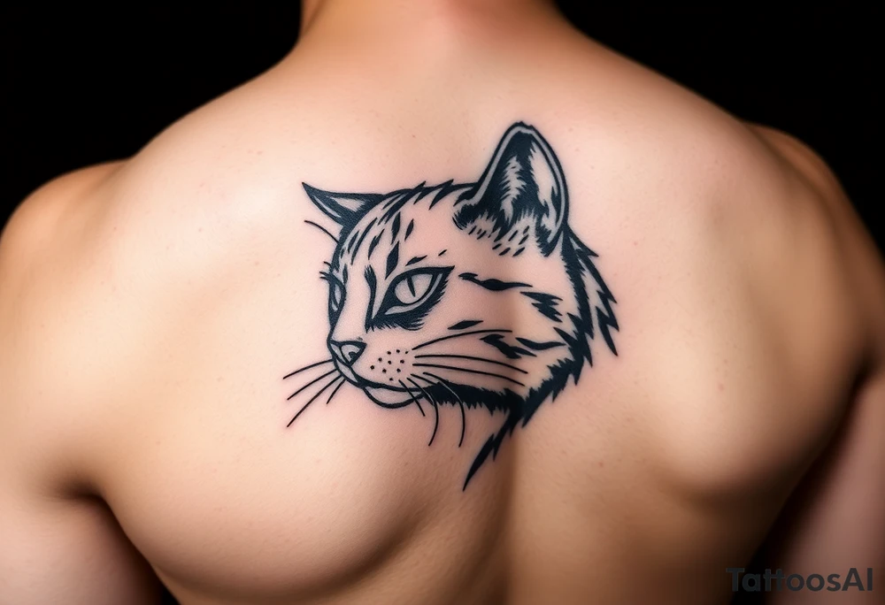 black cat tattoo idea