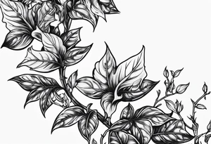 Devils ivy plant tattoo idea
