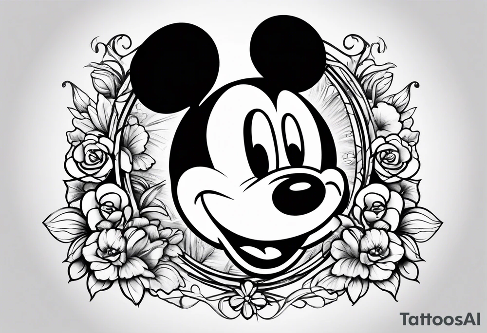 mickey mouse tattoo idea
