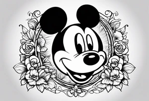 mickey mouse tattoo idea