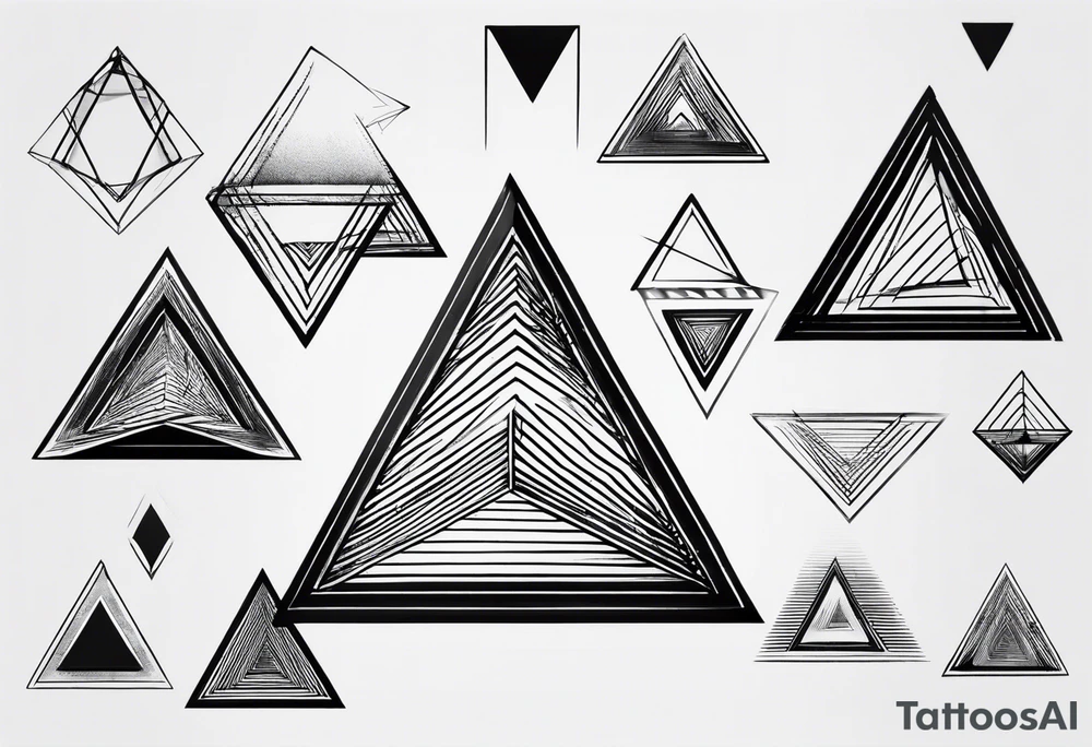 A triangle with nothing inside of it very simple, just a 10 lines tattoo idea