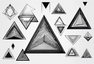 A triangle with nothing inside of it very simple, just a 10 lines tattoo idea