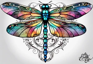 Dragonfly with infinity symbol and the words I will follow tattoo idea