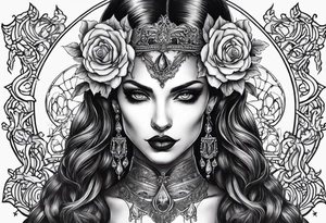 Vampire lady tattoo idea